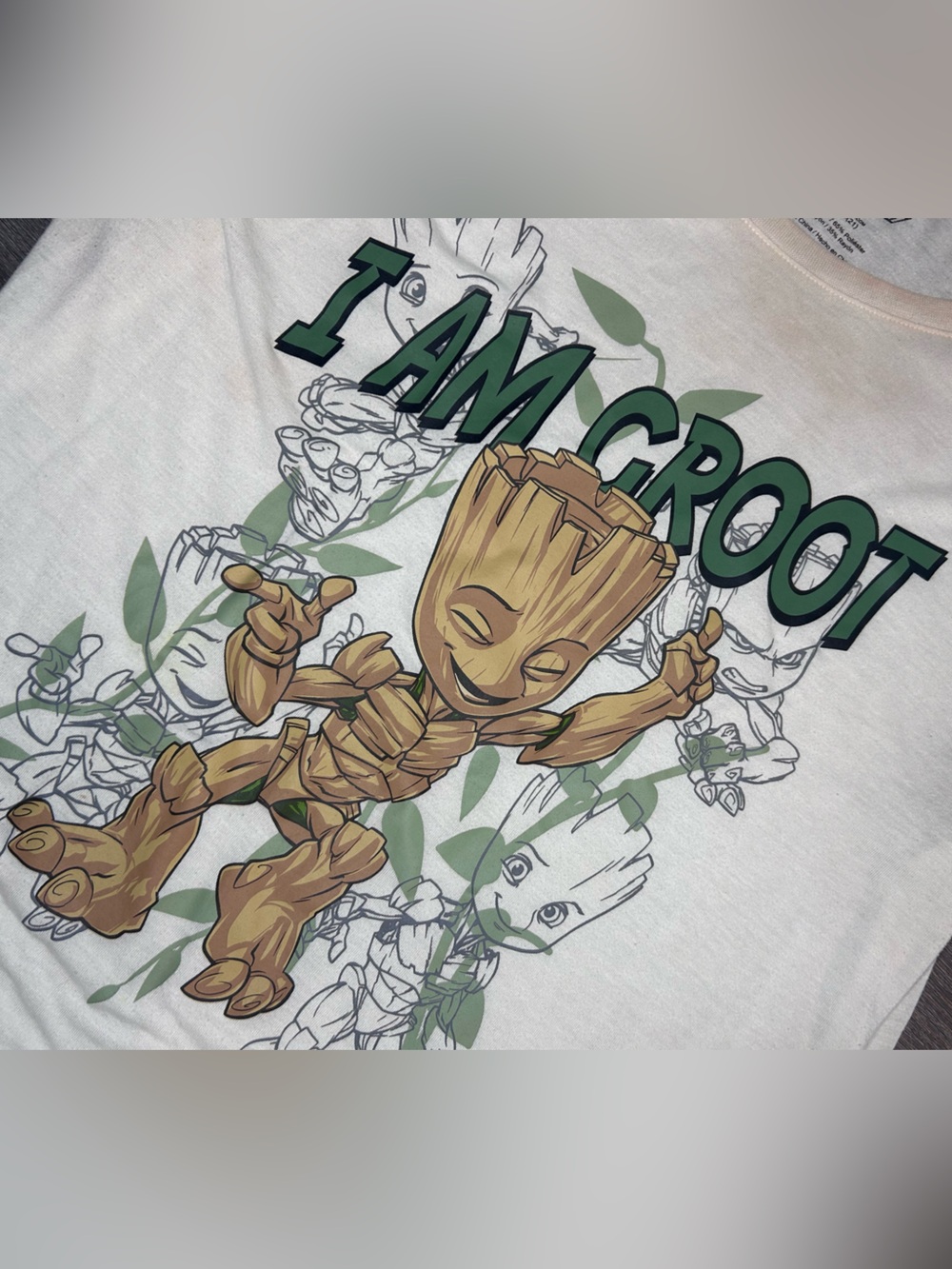 Marvel Kids 'I Am Groot' Graphic Tee - White Green Brown